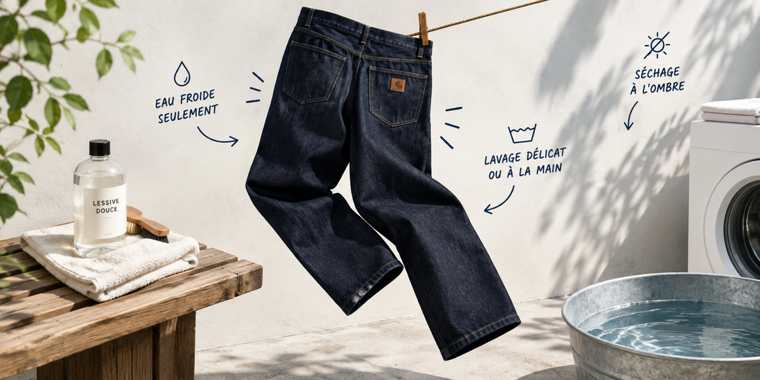 Comment laver un jean brut sans le faire dégorger ni le décolorer ?