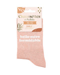 Chaussettes à paillettes roses « Belle-mère formidable »