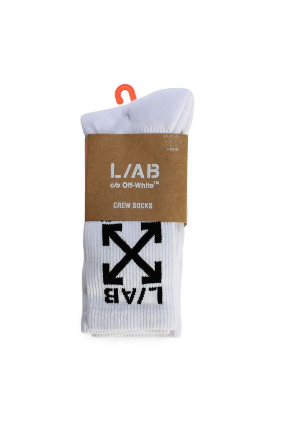 Chaussettes L/AB Clamp Arrows mi-mollet blanc/noir – Lot de 3 paires