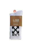 Chaussettes L/AB Clamp Arrows mi-mollet blanc/noir – Lot de 3 paires