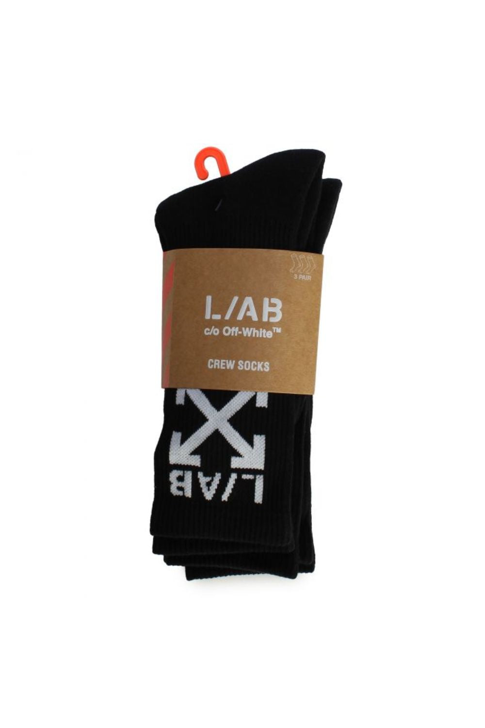 Chaussettes L/AB Clamp Arrows mi-mollet noir/blanc – Lot de 3 paires