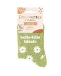 Chaussettes à paillettes vertes « Belle-fille idéale »