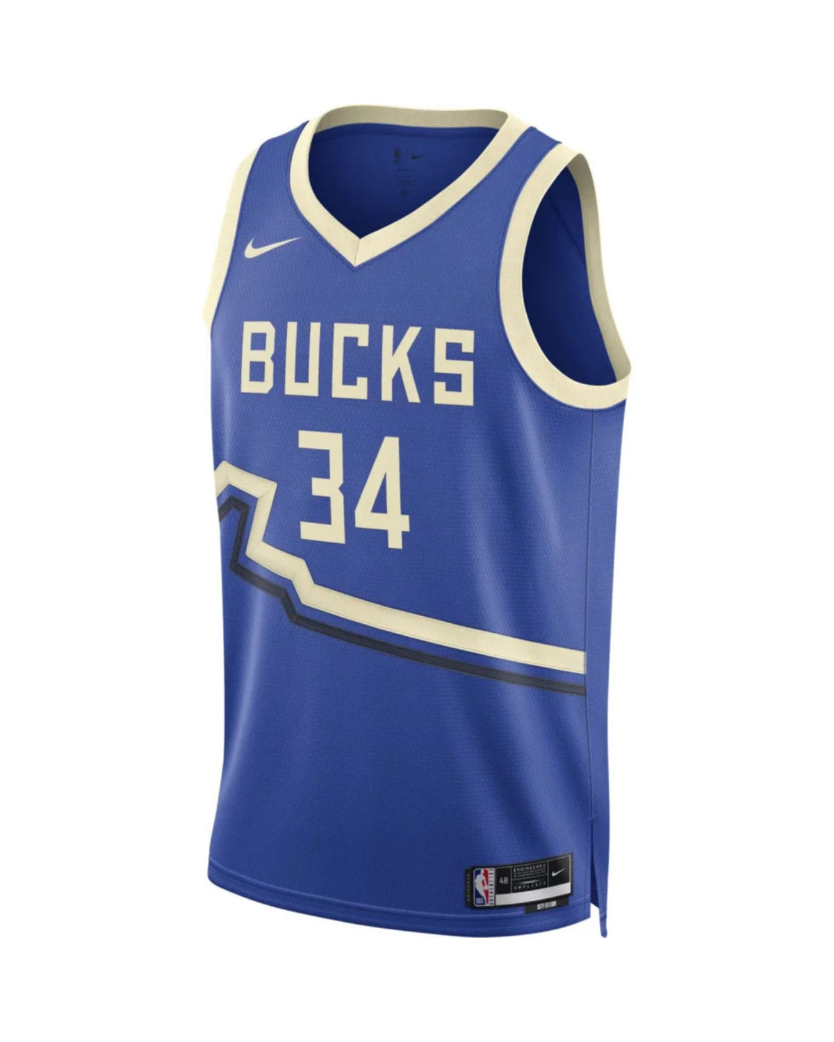 Maillot de basket Nike Bucks Giannis City Edition 2024/25 Swingman bleu