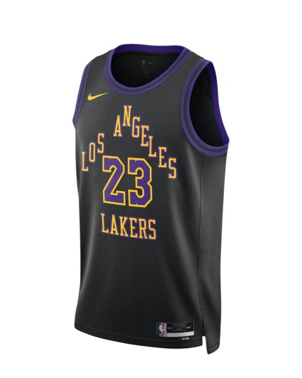 Maillot de basket Nike Lakers City Edition 2023/24 Swingman noir et violet