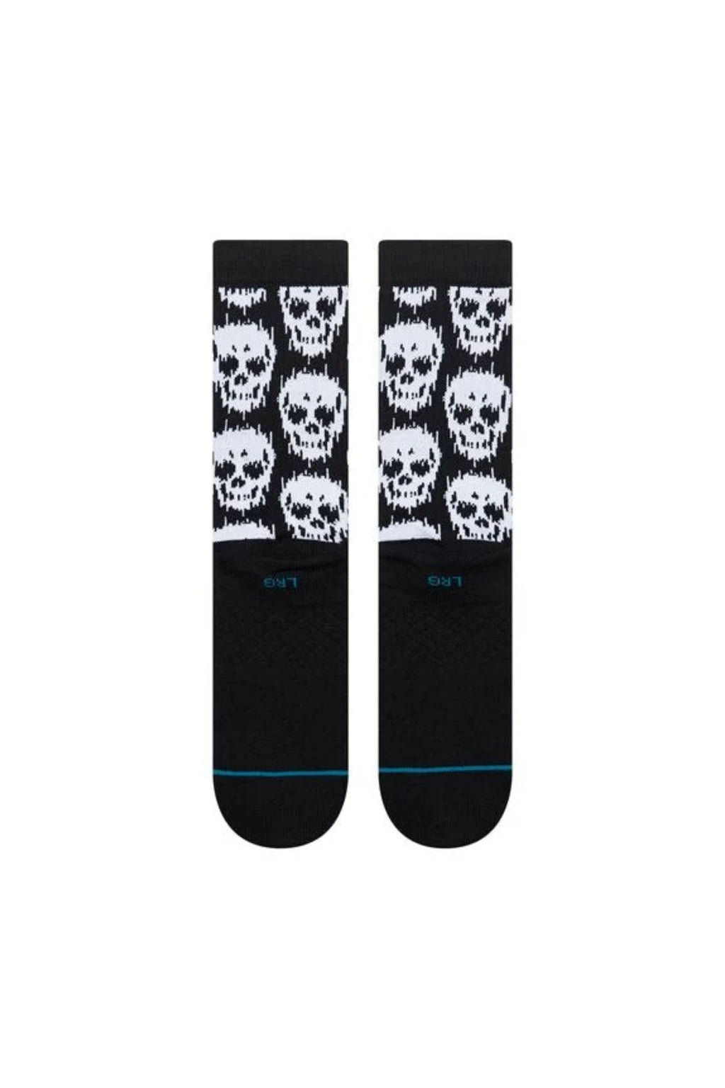 Chaussettes Stance Static Skull Crew - Black Unisexe