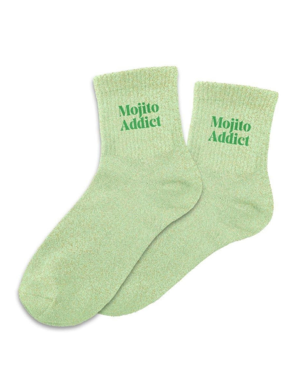 Chaussettes à paillettes vertes « Mojito Addict »