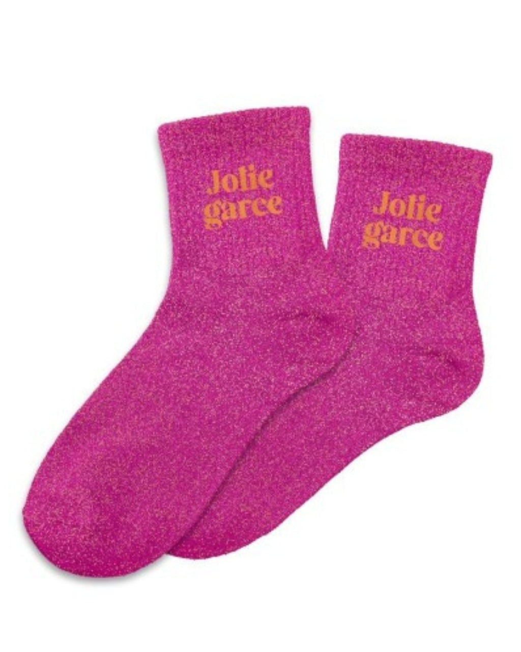 Chaussettes à paillettes roses « Jolie Garce »