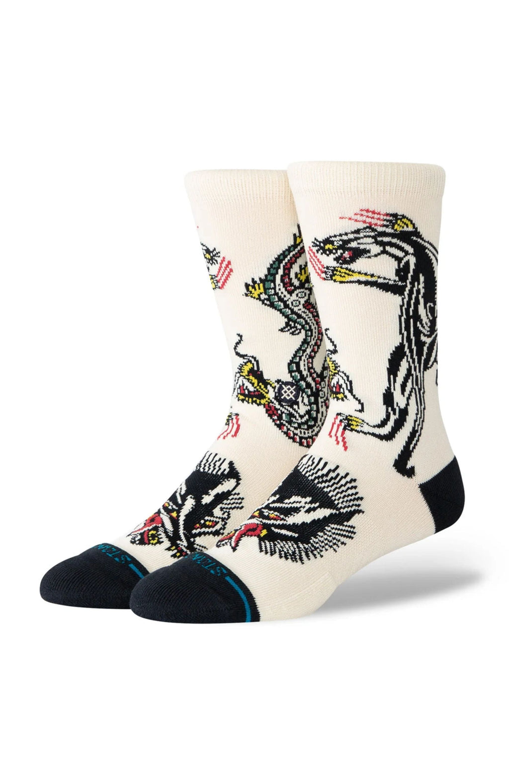 Chaussettes Stance Battle Crew - Cream Unisexe