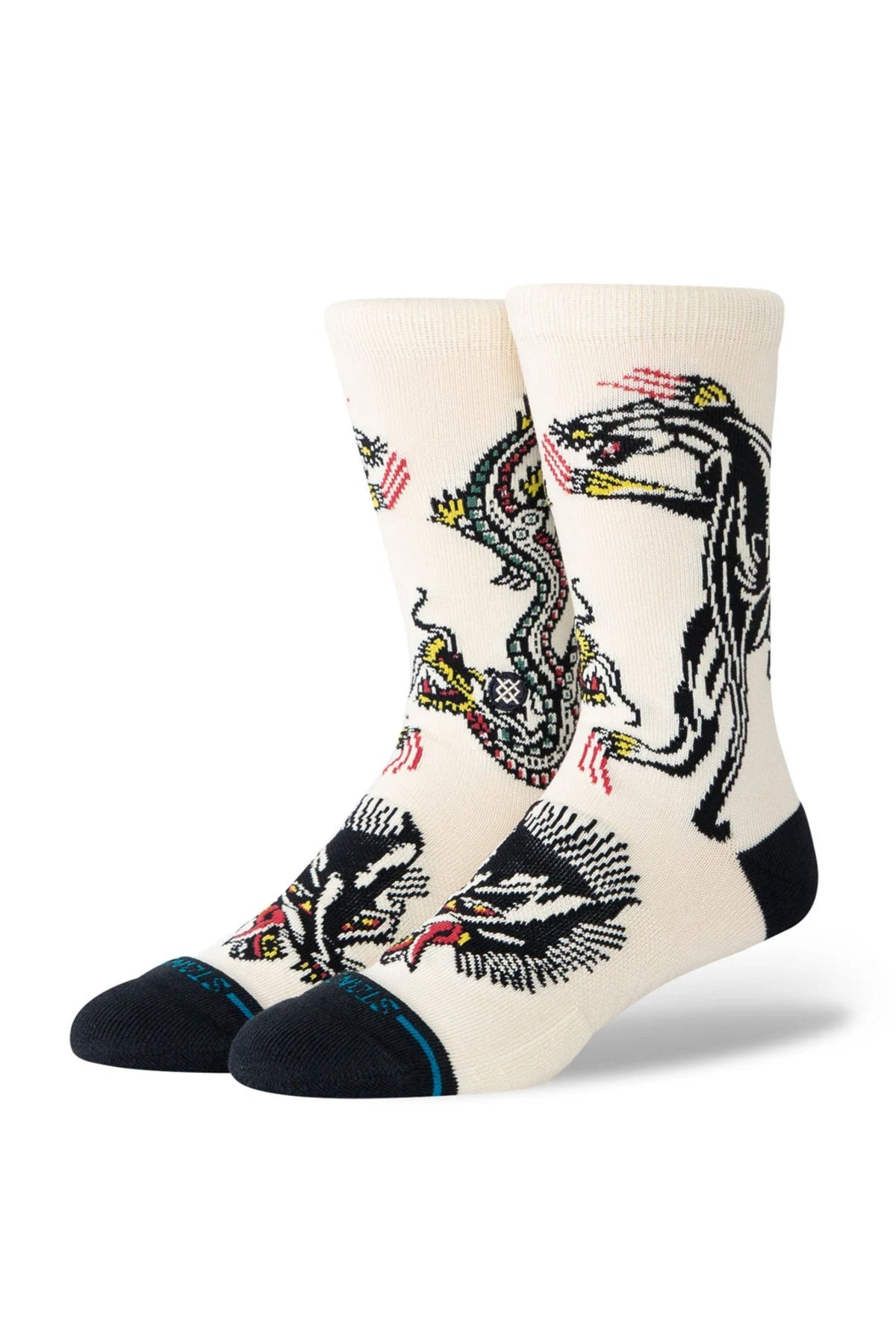 Chaussettes Stance Battle Crew - Cream Unisexe
