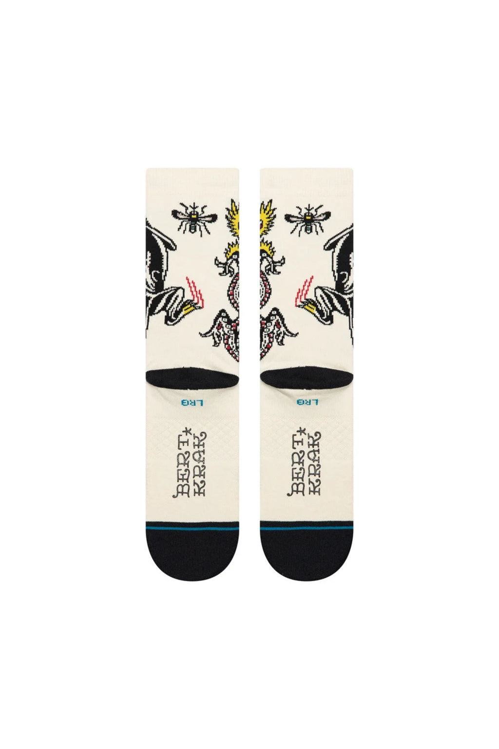 Chaussettes Stance Battle Crew - Cream Unisexe