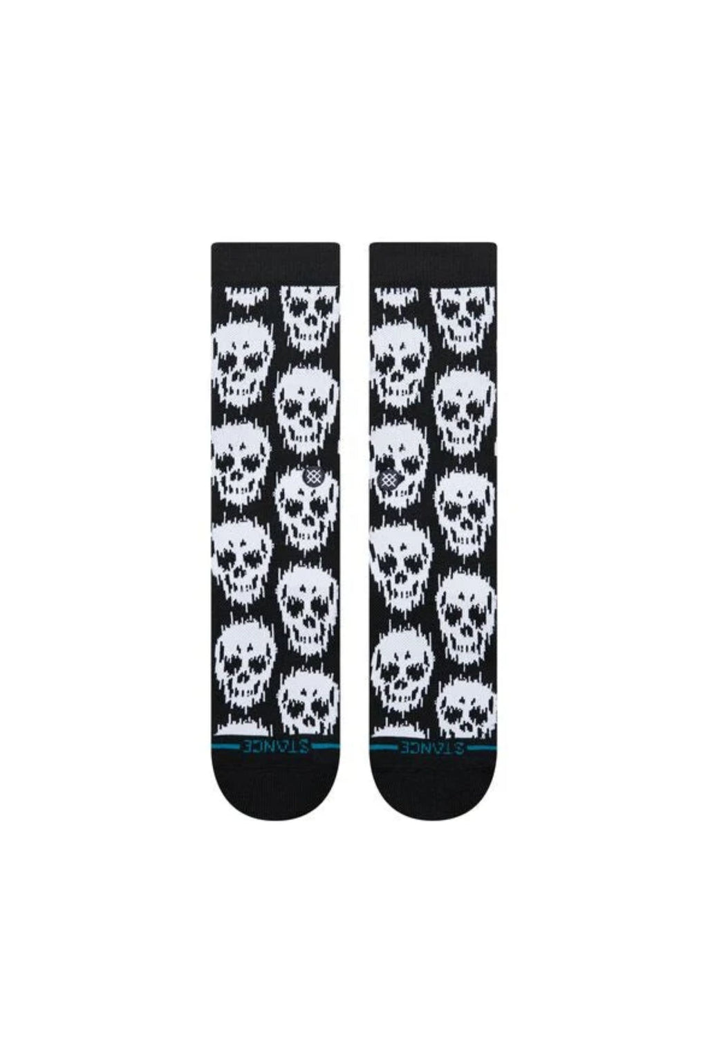 Chaussettes Stance Static Skull Crew - Black Unisexe