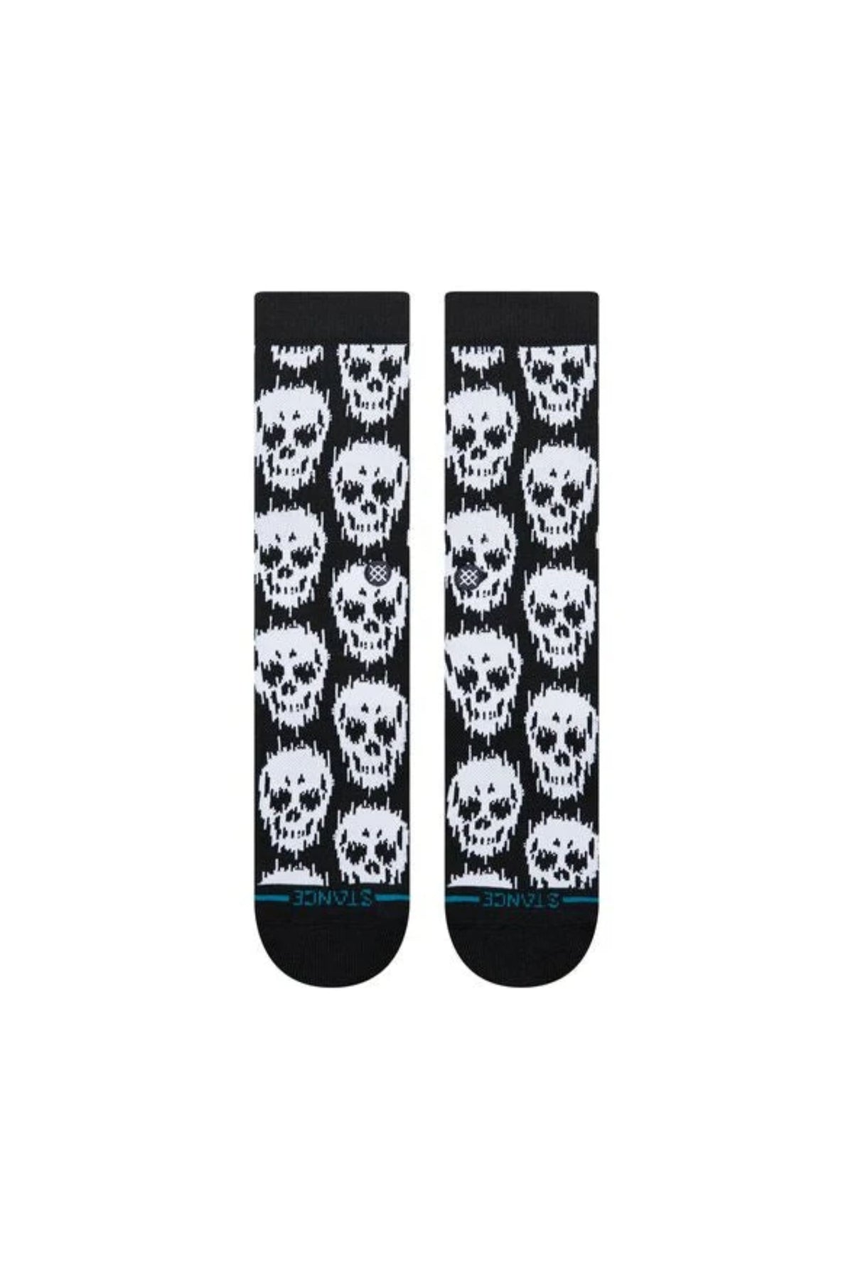 Chaussettes Stance Static Skull Crew - Black Unisexe