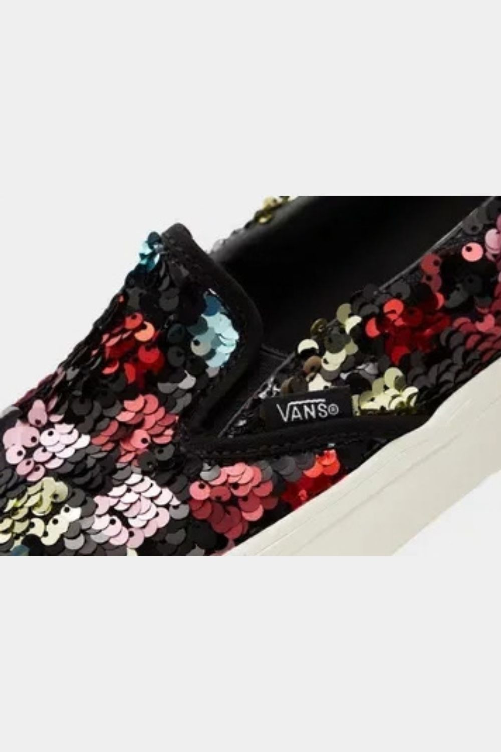 Sneakers Vans Classic Slip-On Sequin Checkerboard - Black Femme