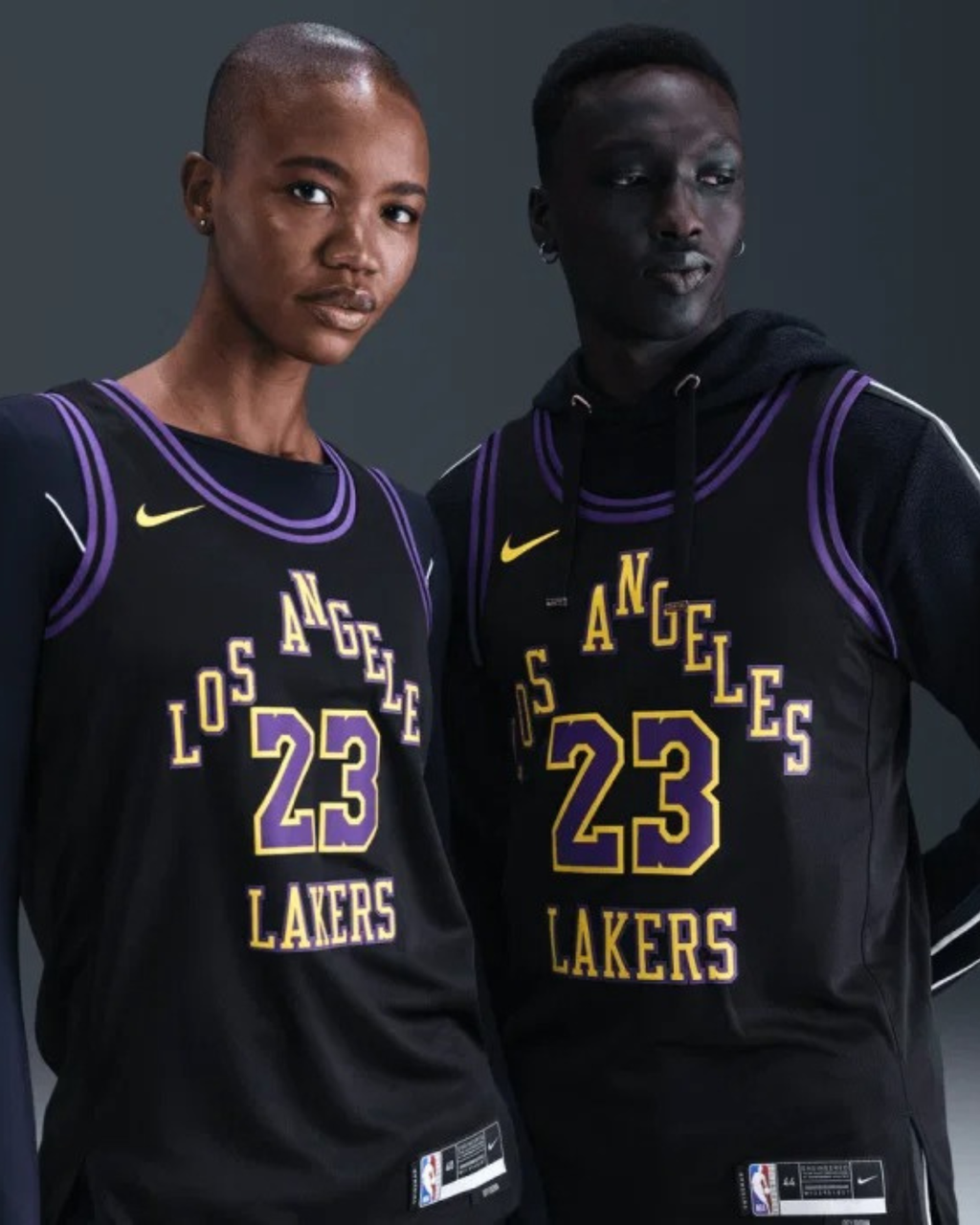 Maillot de basket Nike Lakers City Edition 2023/24 Swingman noir et violet