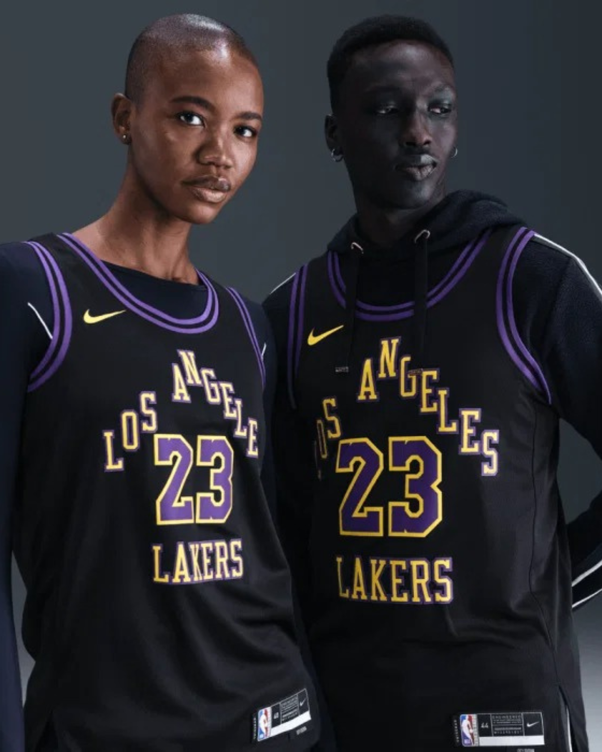 Maillot de basket Nike Lakers City Edition 2023/24 Swingman noir et violet
