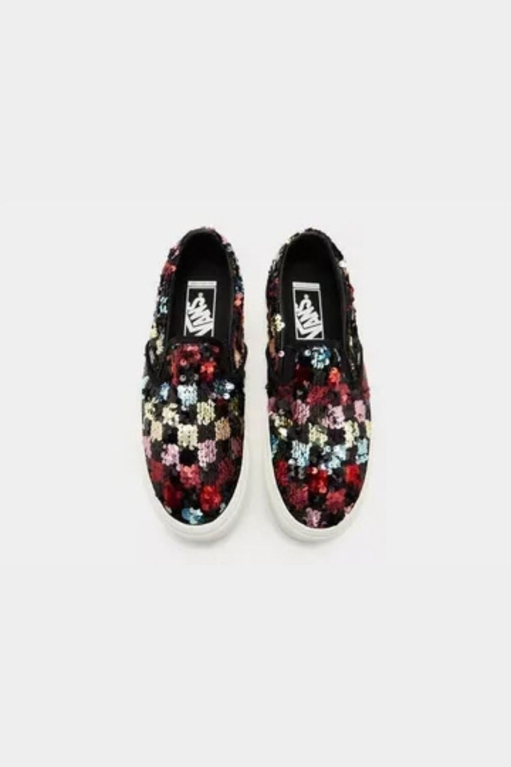 Sneakers Vans Classic Slip-On Sequin Checkerboard - Black Femme