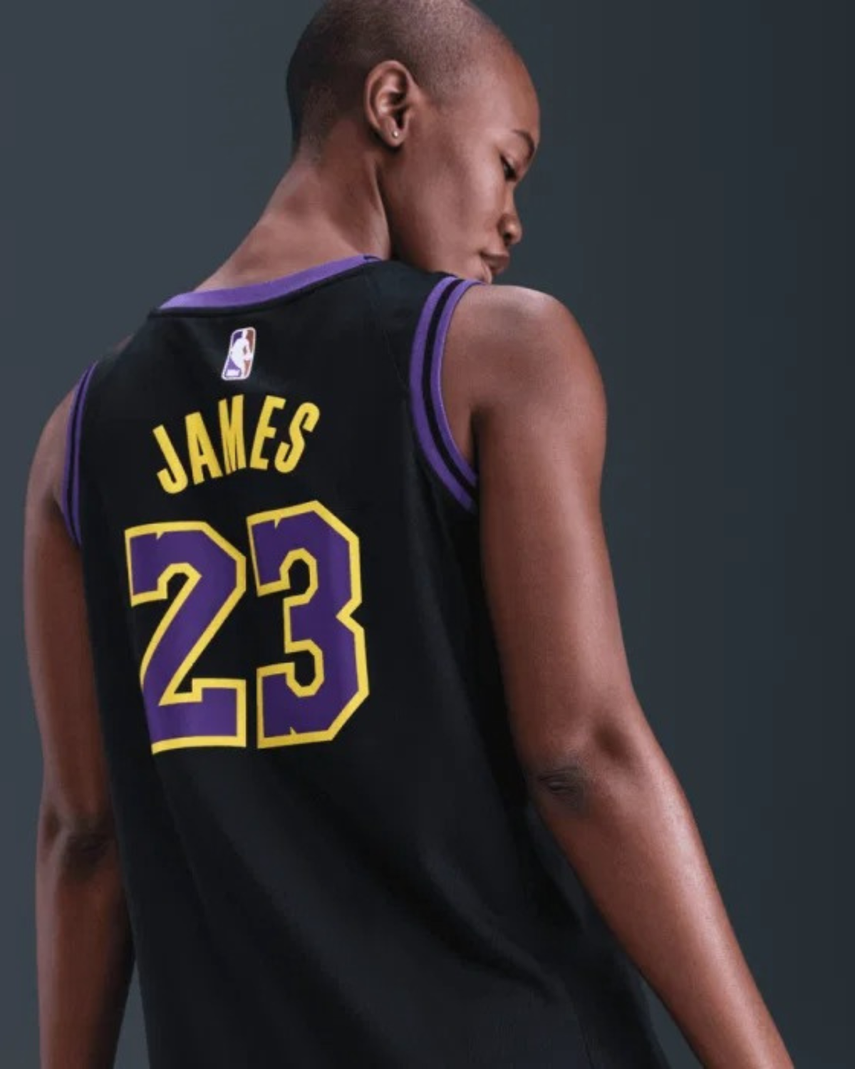 Maillot de basket Nike Lakers City Edition 2023/24 Swingman noir et violet