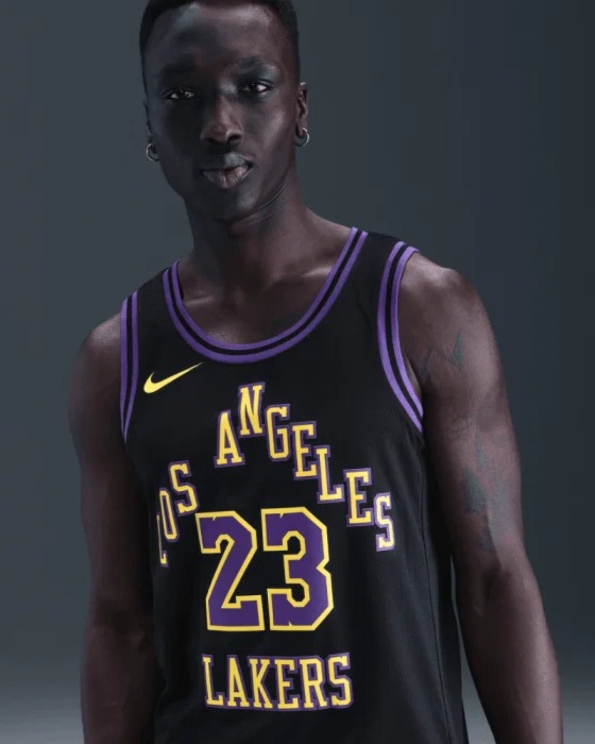 Maillot de basket Nike Lakers City Edition 2023/24 Swingman noir et violet