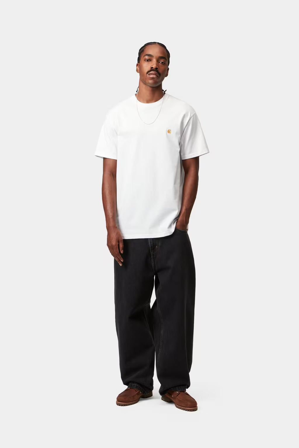 Tee shirt Carhartt S/S CHASE T-SHIRT White / Gold