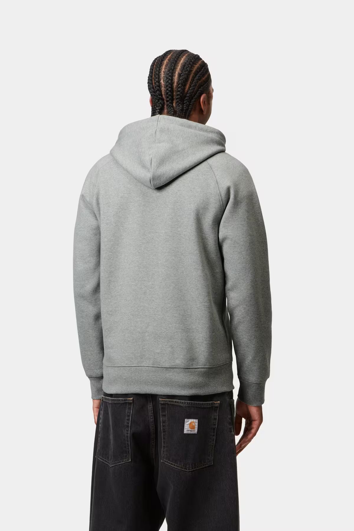 Sweat capuche Carhartt Hooded Chase Sweat Grey heather / Gold
