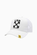 Casquette trucker L/AB Clamp Arrows blanche à visière incurvée
