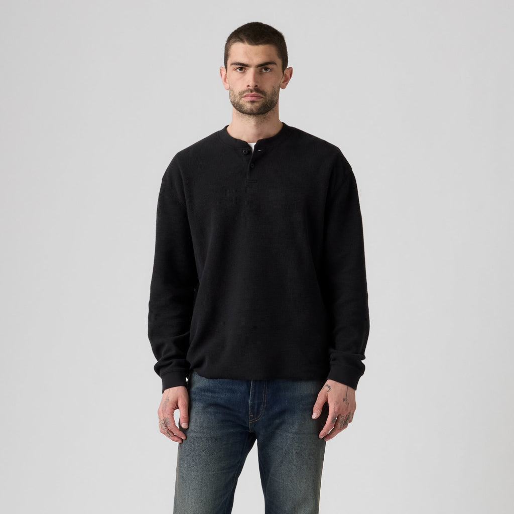 T-shirt manches longues Levi’s® Relaxed Button Henley Mineral Black