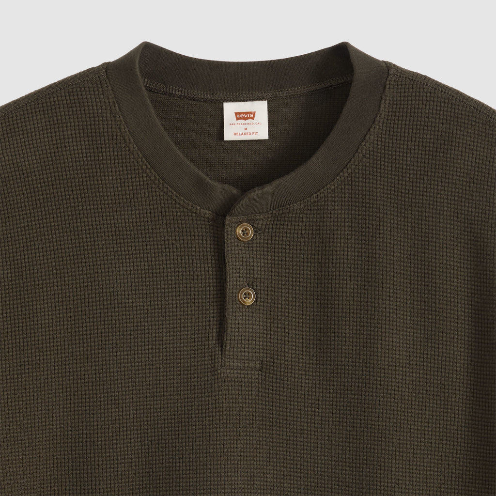 T-shirt manches longues Levi’s® Relaxed Button Henley Coffee