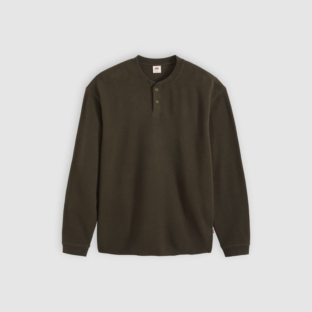 T-shirt manches longues Levi’s® Relaxed Button Henley Coffee
