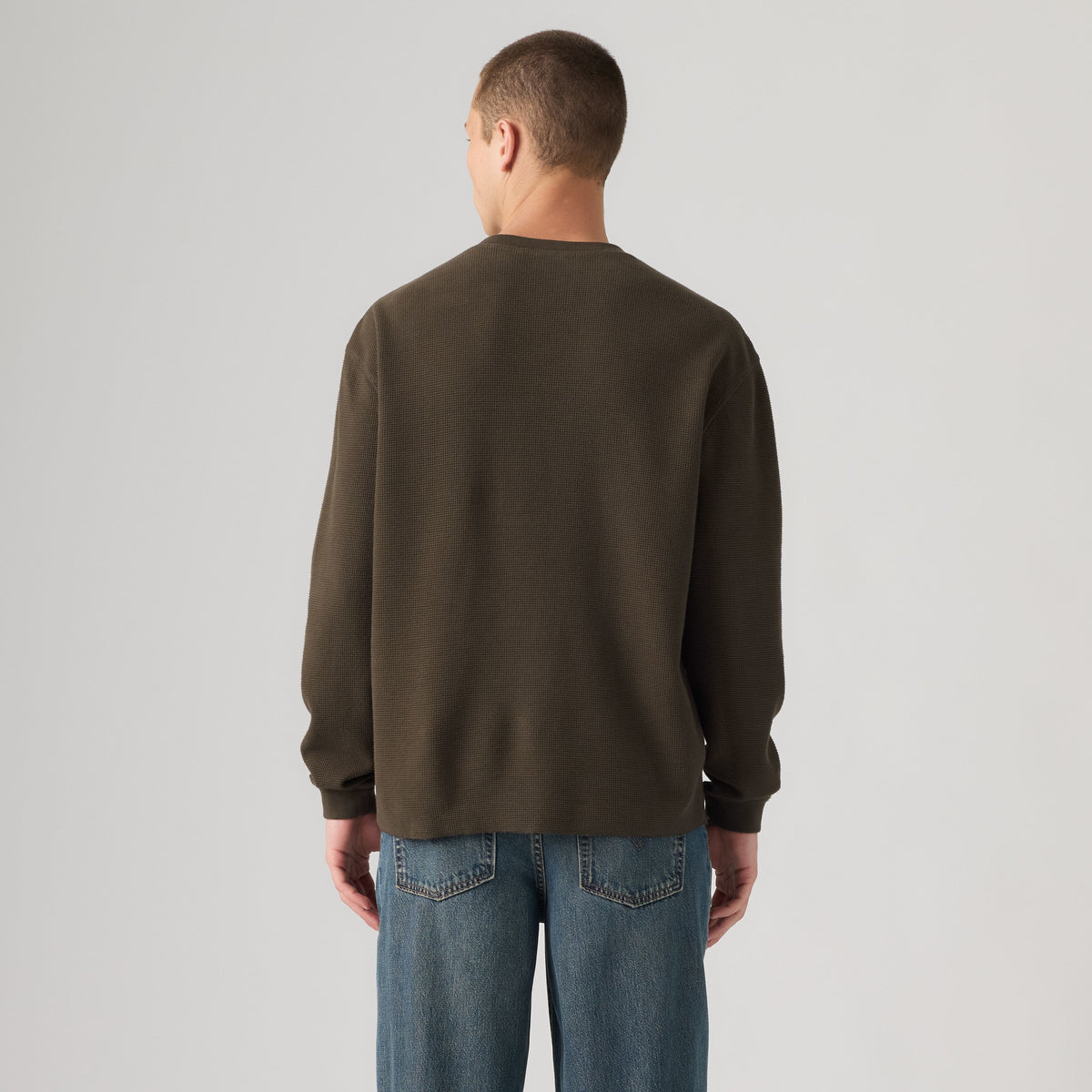 T-shirt manches longues Levi’s® Relaxed Button Henley Coffee
