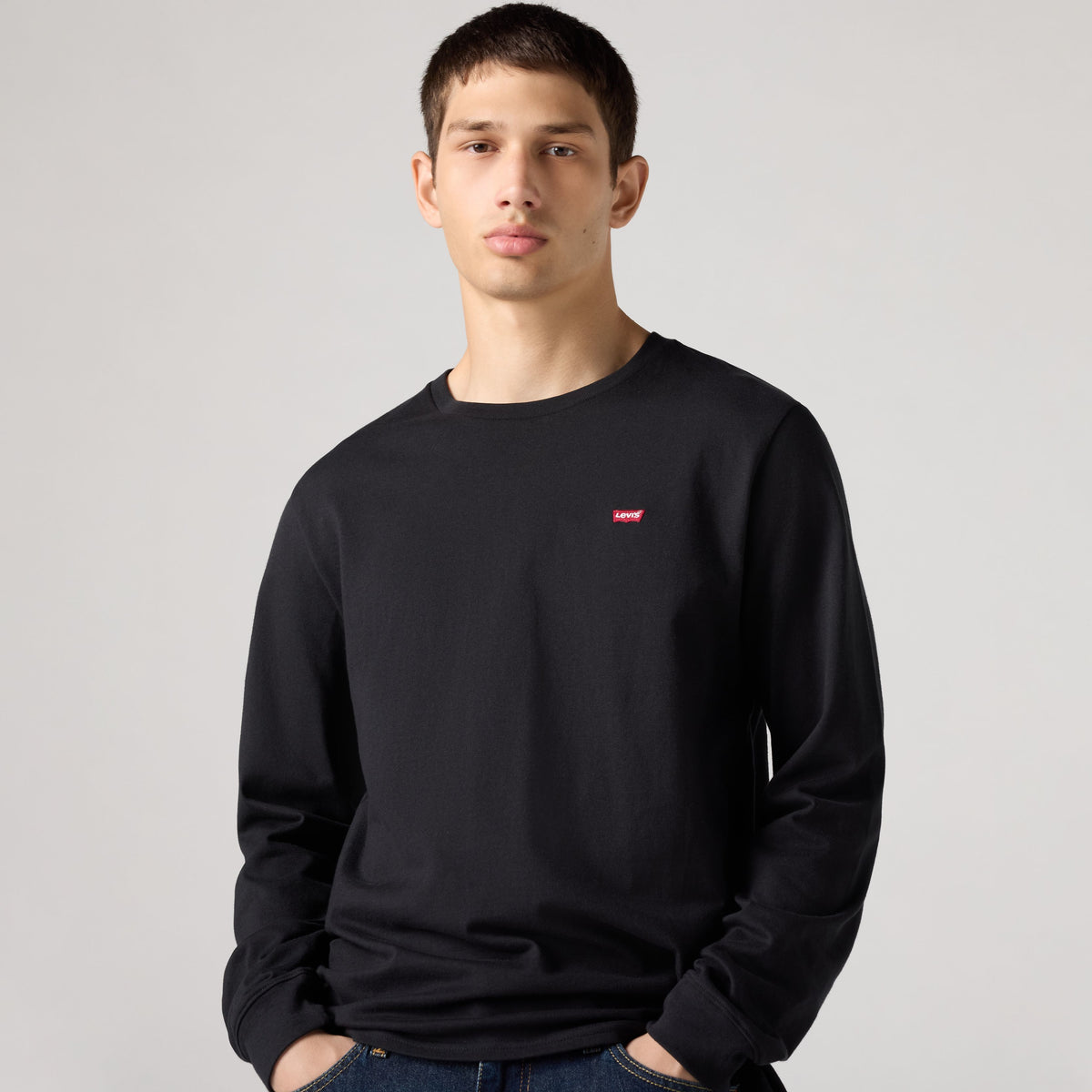 T-shirt manches longues Levi’s® Original Housemark Mineral Black