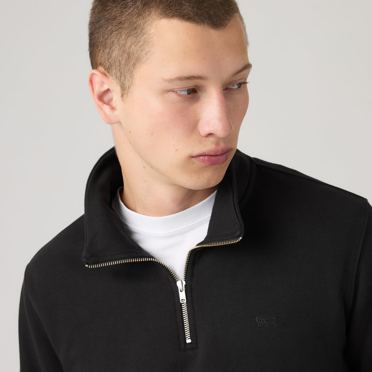 Sweat-shirt Levi’s® Original Housemark Quarter Zip Mineral Black