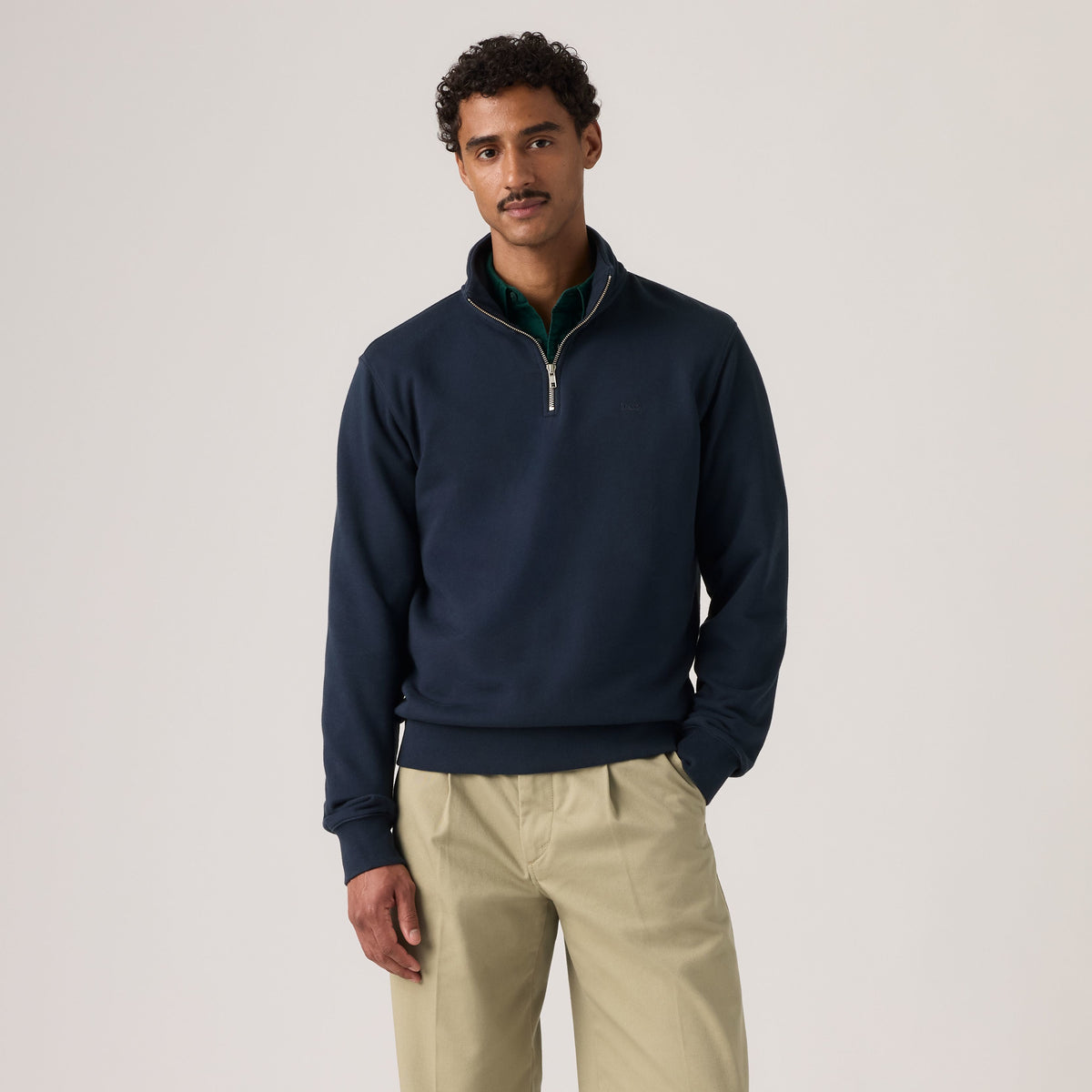 Sweat-shirt Levi’s® Original Housemark Quarter Zip Navy Blazer