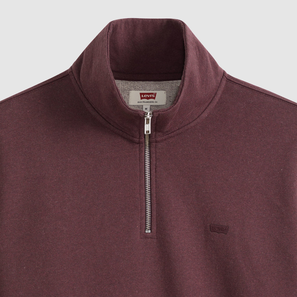 Sweat-shirt Levi’s® Original Housemark Quarter Zip Winetasting HTR
