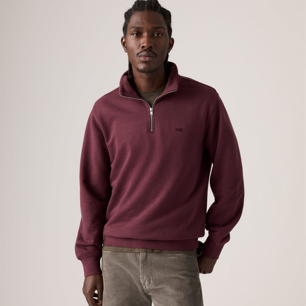 Sweat-shirt Levi’s® Original Housemark Quarter Zip Winetasting HTR