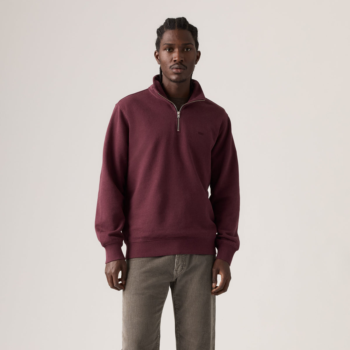 Sweat-shirt Levi’s® Original Housemark Quarter Zip Winetasting HTR
