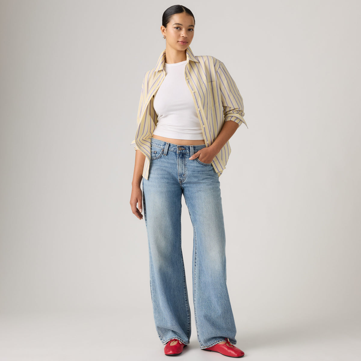 Jean femme Levi’s® Middy Balloon Twisted Vibe Denim