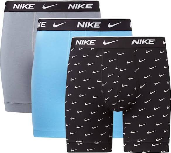 NIKE TRUNK 3PK SWOOSH PRINT/COOL GREY/UNI BLUE