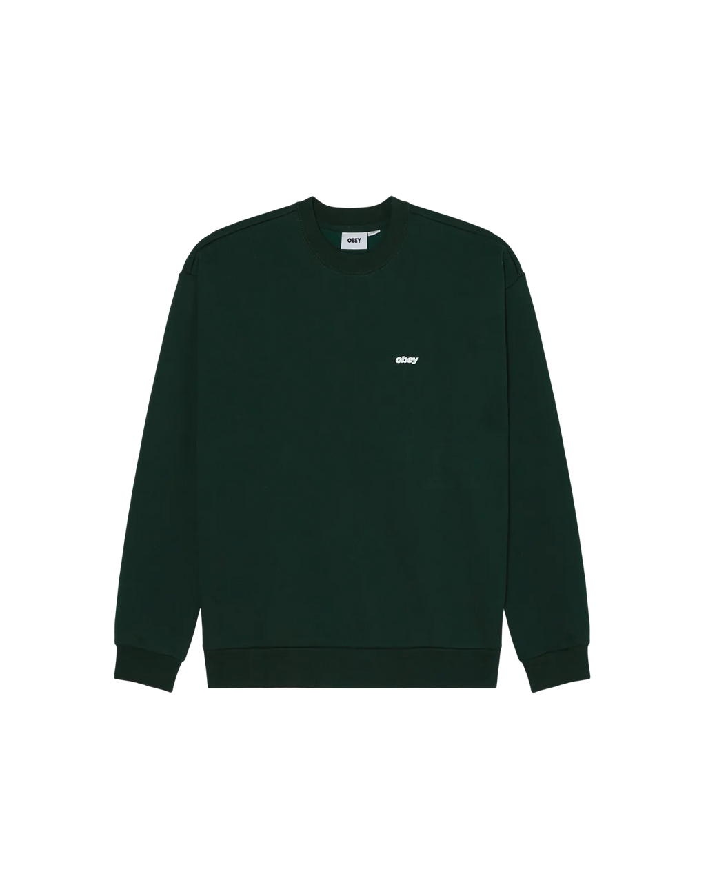 Sweat Col Rond Obey Shields Extra Heavy - Green Gables Homme