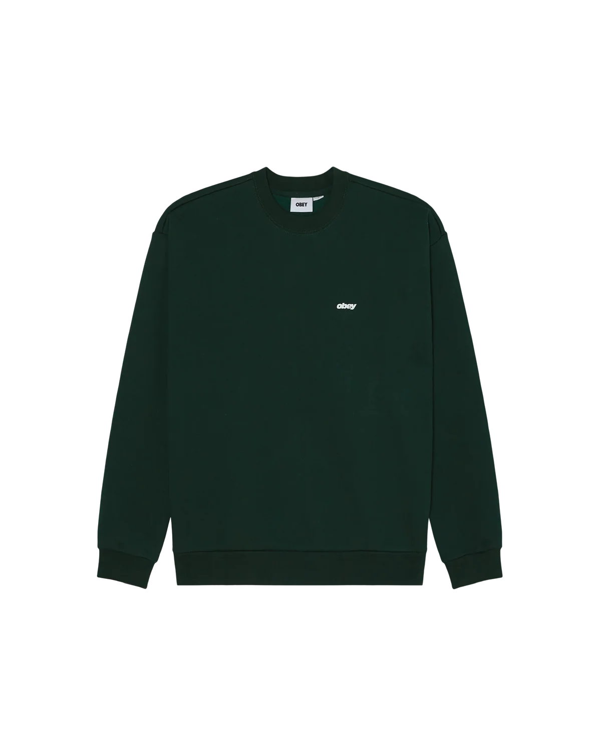 Sweat Col Rond Obey Shields Extra Heavy - Green Gables Homme