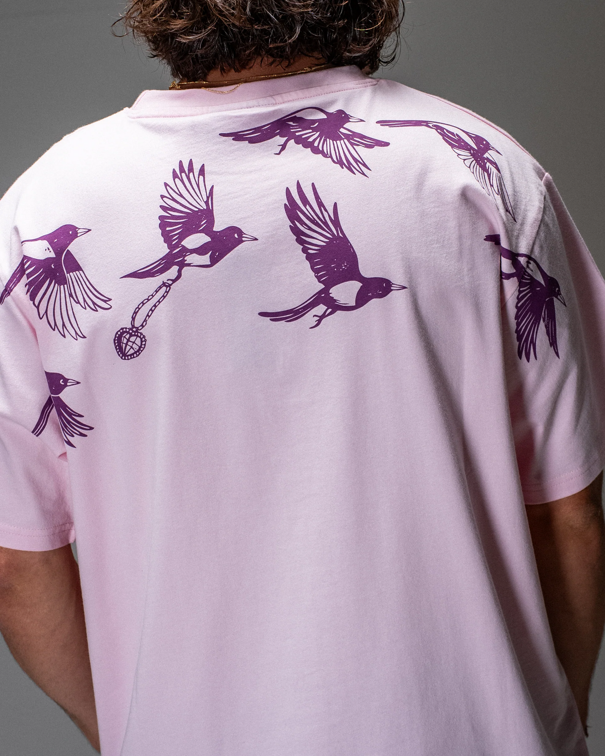 T-shirt Jacker D.Birds Cooper - Pink Homme