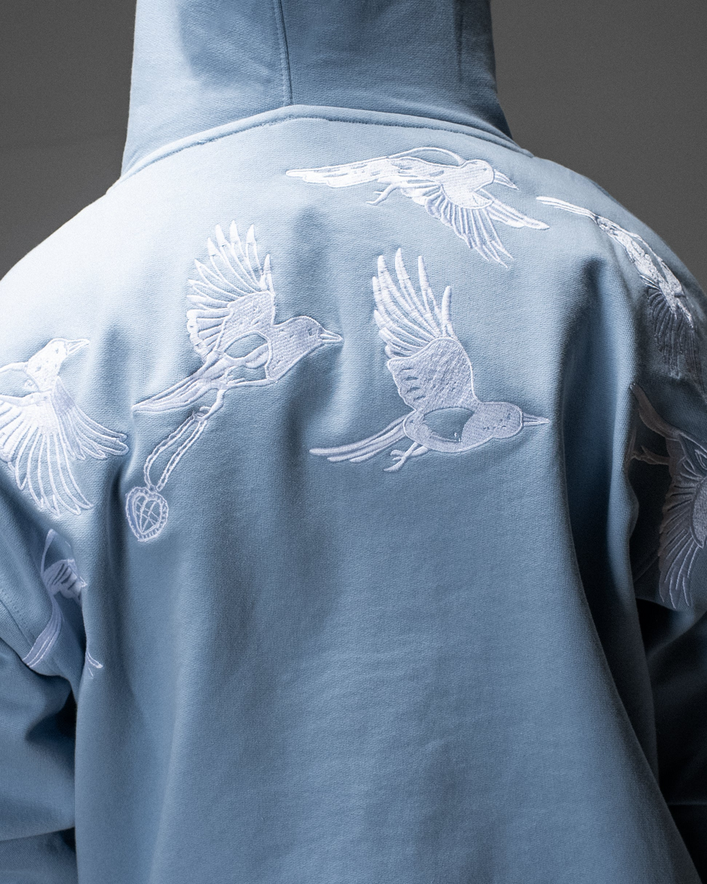 Sweat à Capuche Zippé Jacker D.Birds Cooper - Blue Homme