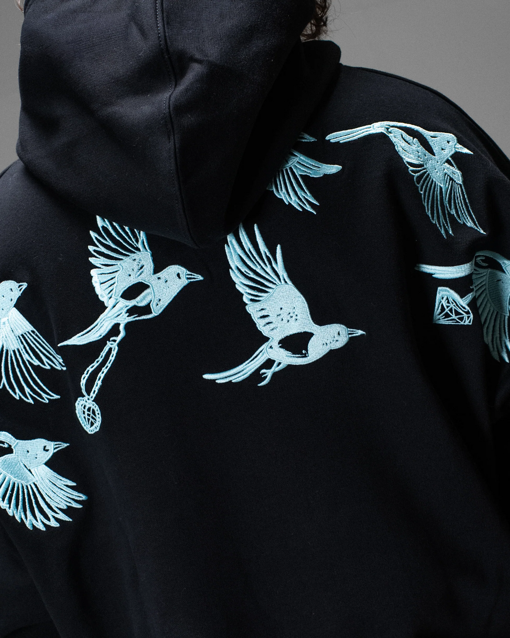 Sweat à Capuche Jacker D.Birds Cooper - Black Homme