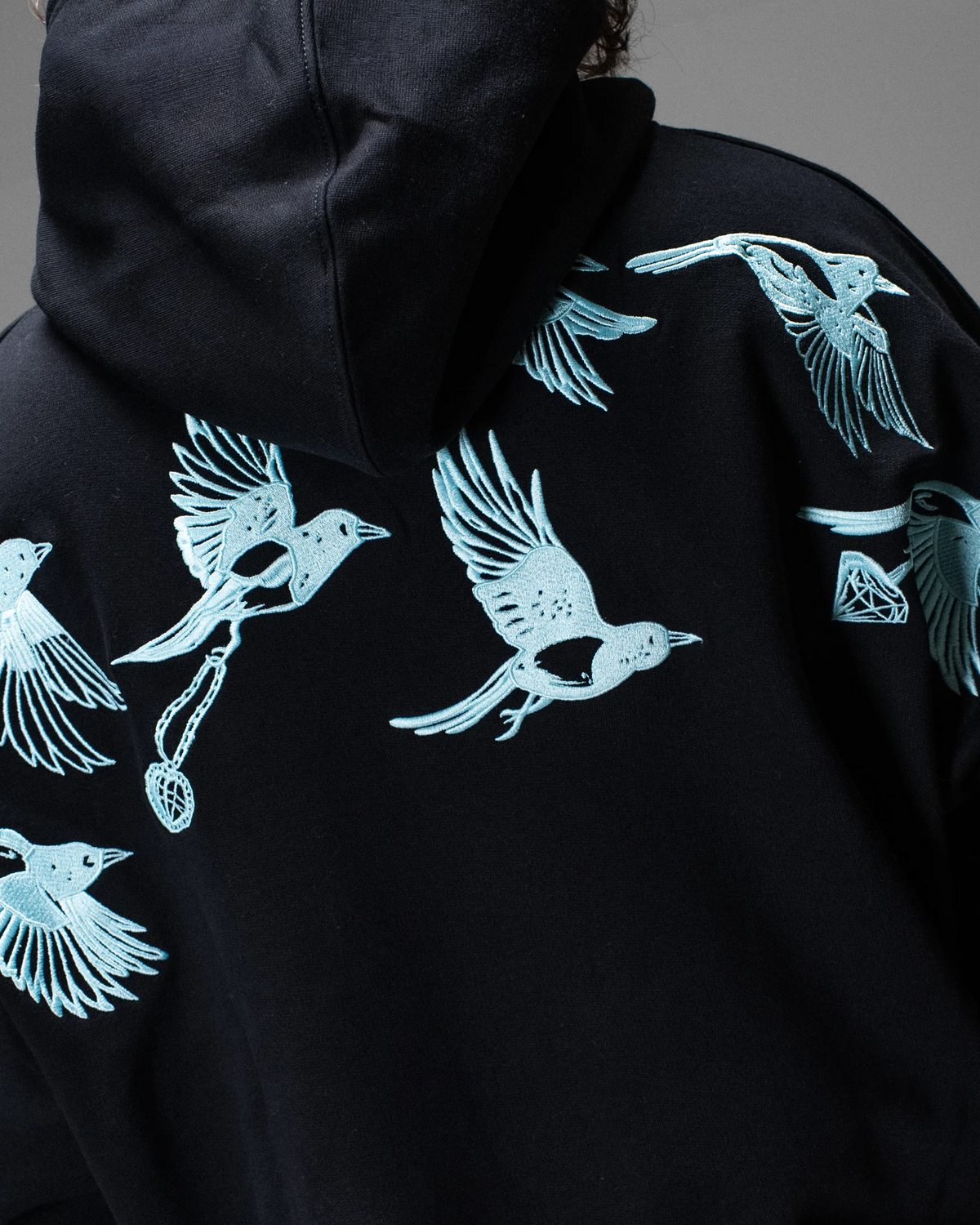 Sweat à Capuche Jacker D.Birds Cooper - Black Homme