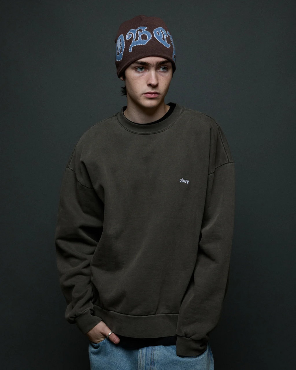 Bonnet Obey Stina - Dark Brown Unisexe