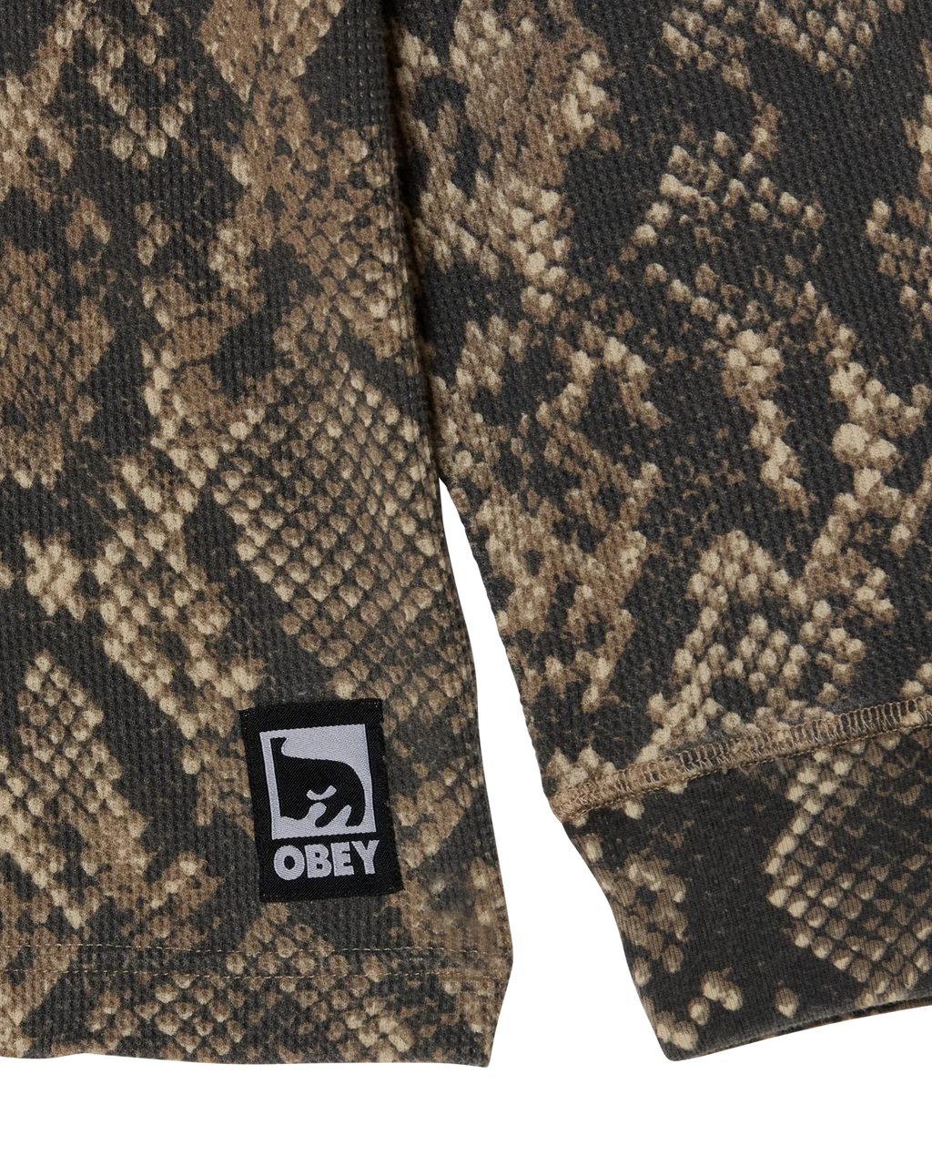 T-shirt Thermique Obey Post - Dusty Vintage Rattlesnake Homme