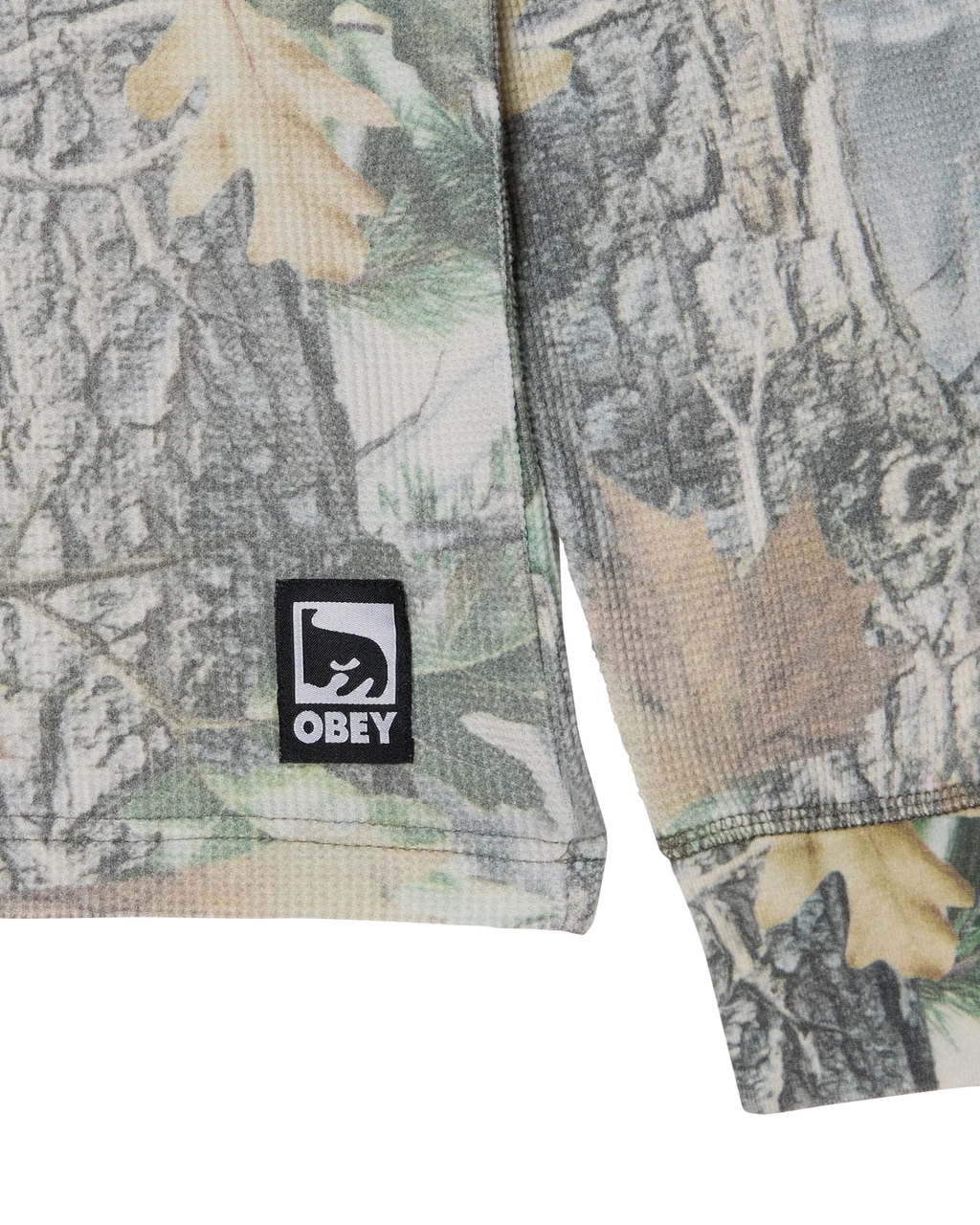 T-shirt Thermique Obey Post - Dusty Vintage Wood Camo Homme
