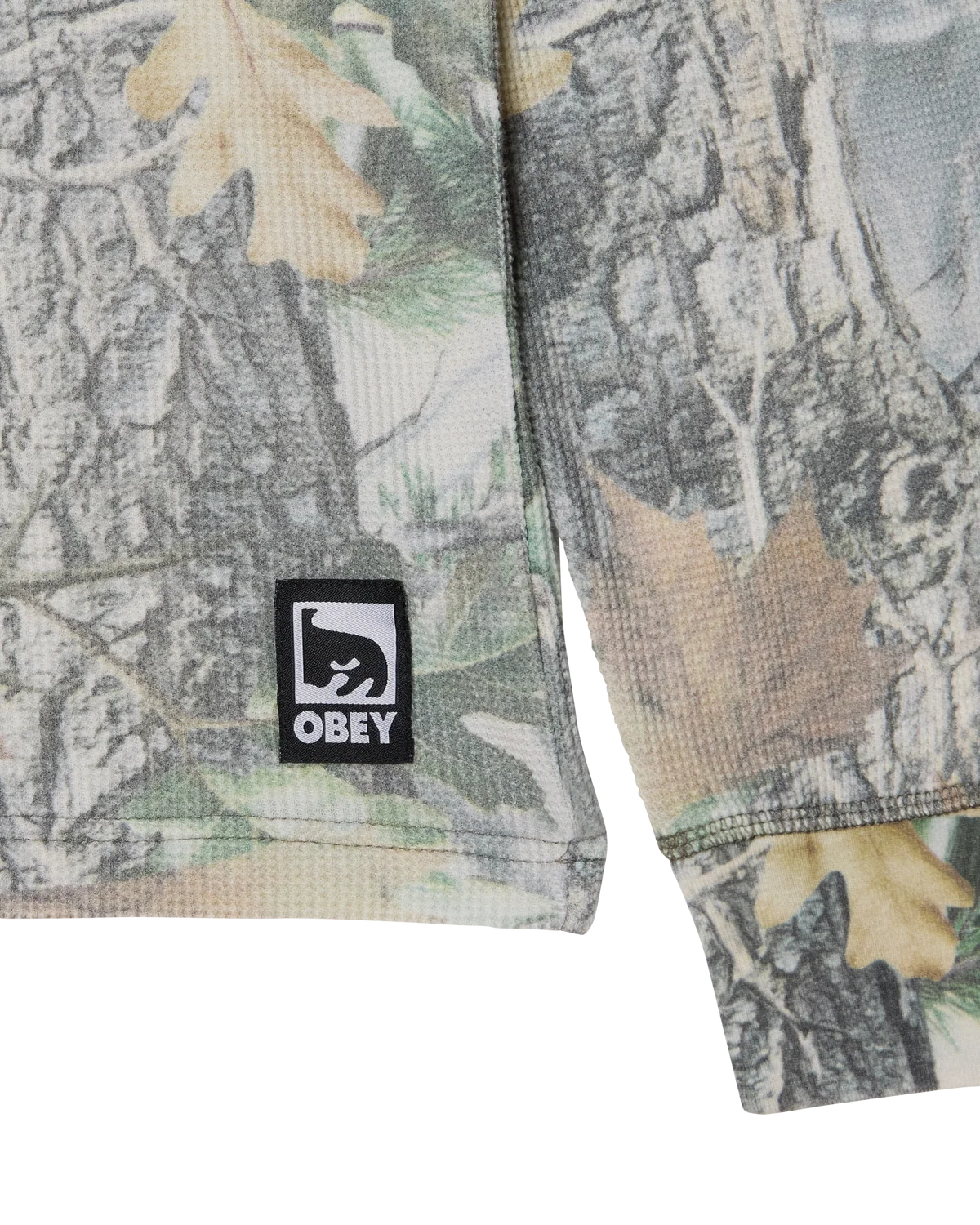T-shirt Thermique Obey Post - Dusty Vintage Wood Camo Homme