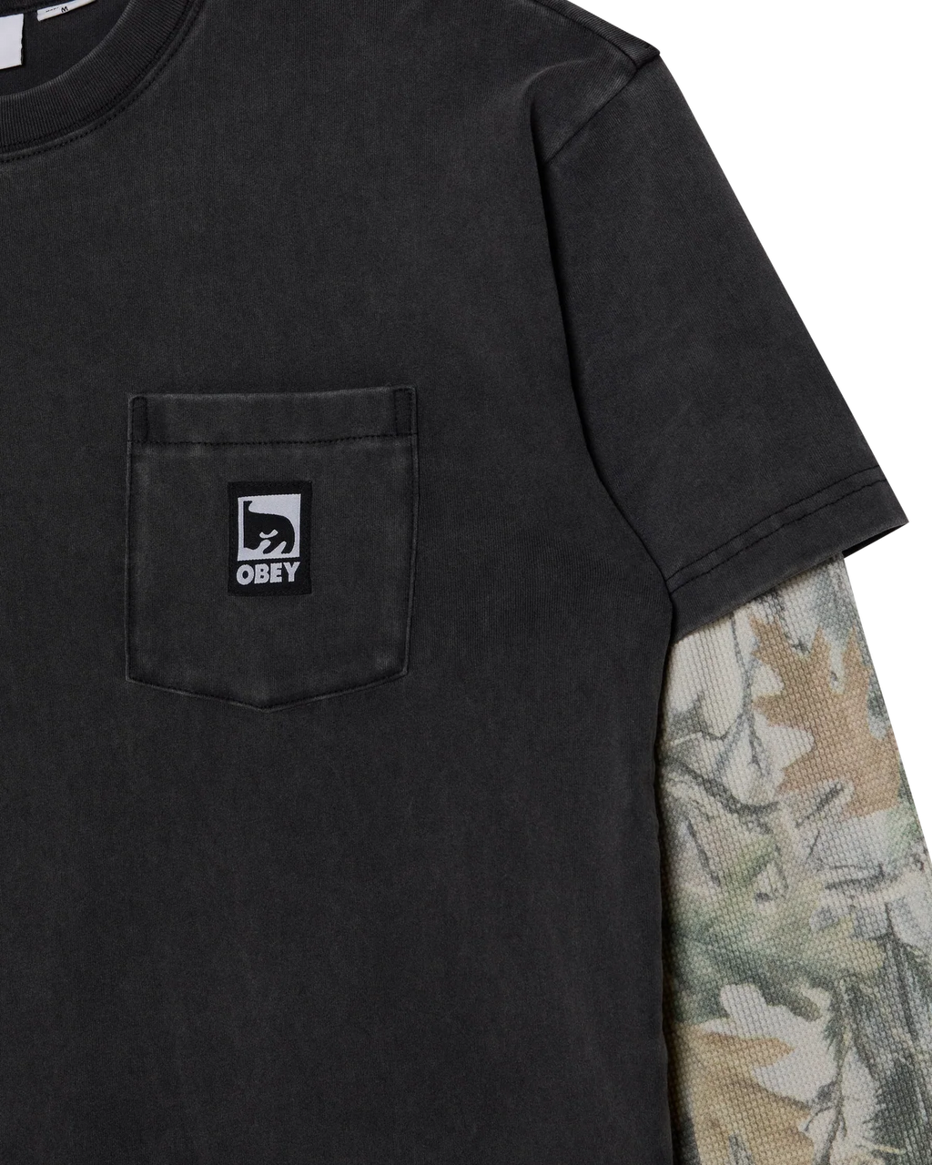 T-shirt Obey Post 2fer - Dusty Black Limo Multi Homme