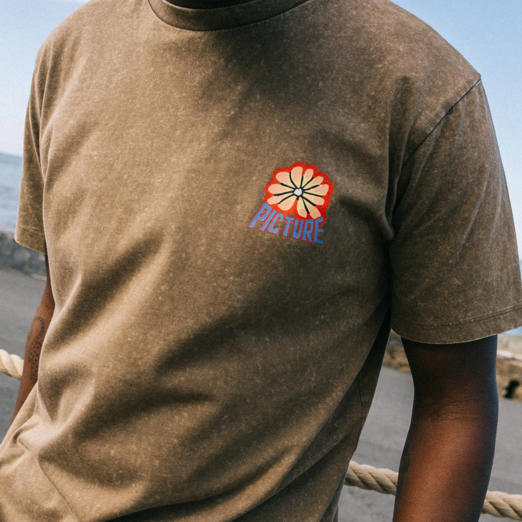 T-shirt Picture Karo - Shitake Washed Homme