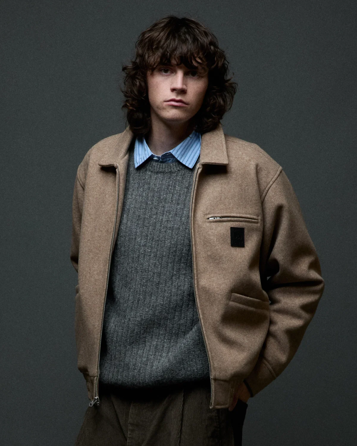 Blouson Obey Ledger - Latte Homme